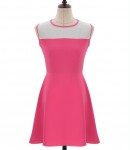 платье розовое