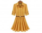 платье желтое